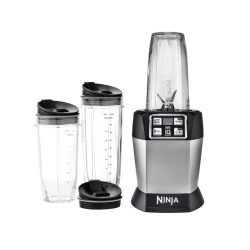 NINJA  Refurbished (Excellent) - Auto‑Iq Blender, 1000W Power, Includes 18/24/32 OZ Cups w Lids, Timed Intelligent Programs, for Smoothies &