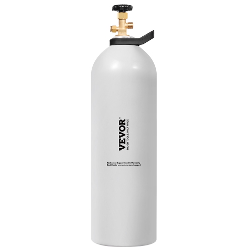 VEVOR CO2 Tank, 20 lbs New Aluminum Alloy Cylinder, CO2 Air Tank with Spray Coating, CGA320 Valve, Handle & Adjustable Pressure,DOT & TC Approved