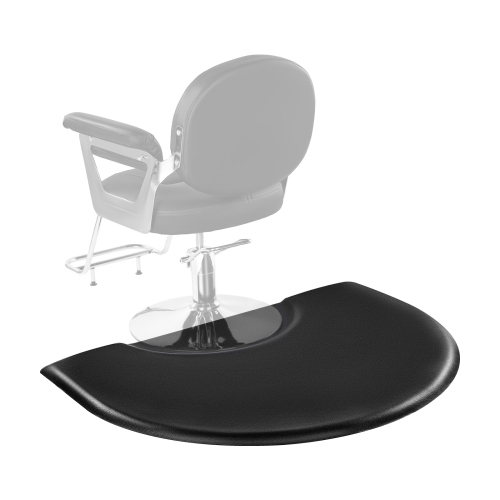 VEVOR  3 X 4 Ft Salon Mat for Hair Stylist, Semi-Circle, 1-Inch Thickened Anti Fatigue Floor Mat \w Round Cut Out, Easy-To-Clean Pvc Surface &