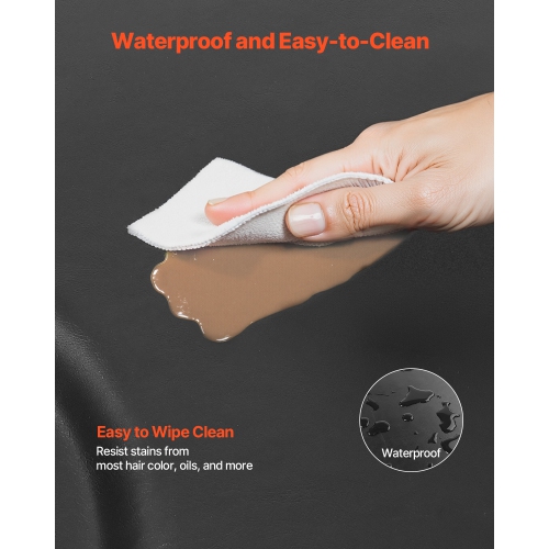 VEVOR 3 x 4 FT Salon Mat for Hair Stylist, Semi-circle, 1-inch Thickened Anti Fatigue Floor Mat with Round Cut Out, Easy-to-Clean PVC Surface &