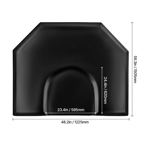 VEVOR 4 x 5 FT Salon Mat for Hair Stylist, Hexagon Mat Anti Fatigue, 1-inch Thickened Floor Mat with Round Cut Out, Easy-to-Clean PVC Surface &