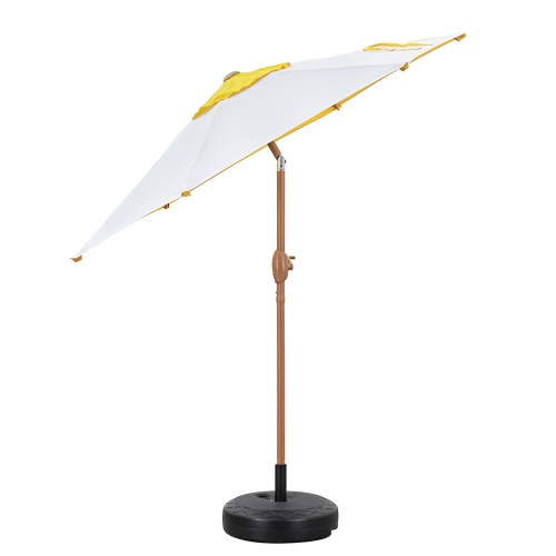 Ainfox 7.5ft Patio Umbrella Tilt Blue Coffee White Without Umbrella base