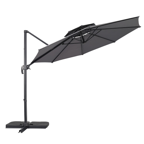 Ainfox 10ft Cantilever Patio Umbrella Large Offset Hanging Outdoor Shade