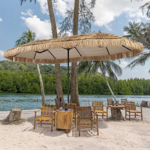 Ainfox 13ft Tiki Patio Umbrella Outdoor Table Umbrella