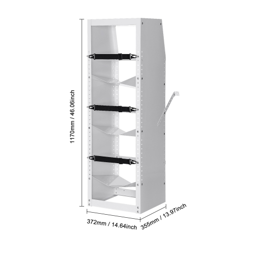 VEVOR 14.64x13.97x46.06 in Refrigerant Tank Rack, with 3 x 30-50lb Bottle Tanks, Cylinder Tank Rack, Refrigerant Cylinder Rack Gas Cylinder Racks and