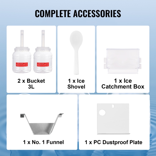VEVOR 276LBS/24H Commercial Snowflake Ice Machine, Stainless Steel Ice Shaver Machine, Electric Snow Cone Maker, Air Cooling System for Rapid Heat