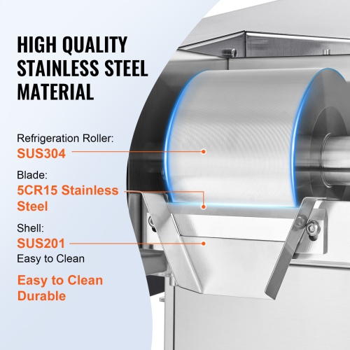 VEVOR 507LBS/24H Commercial Snowflake Ice Machine, Stainless Steel Ice Shaver Machine, Electric Snow Cone Maker, Air Cooling System for Rapid Heat