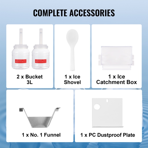 VEVOR 176.4LBS/24H Commercial Snowflake Ice Machine, Stainless Steel Ice Shaver Machine, Electric Snow Cone Maker, Air Cooling System for Rapid Heat
