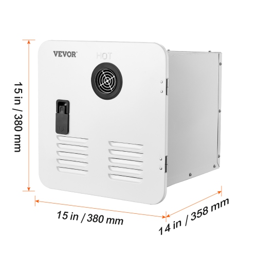VEVOR RV Tankless Water Heater, Instant Shower with 15x15 inches White Door and Remote Controller, 42000BTU Optimized Comfort Performance Hot Water,