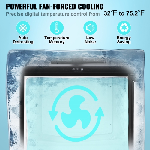 VEVOR Beer Kegerator, Dual Tap Draft, Full Size Keg Refrigerator With Shelves, CO2 Cylinder, Drip Tray & Rail, 32°F-75.2°F Temperature Control, Holds