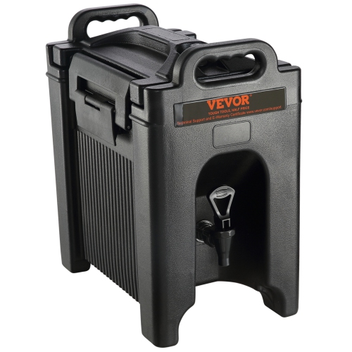 VEVOR Insulated Beverage Dispenser, 2.5 Gallon, Food-grade LDPE Hot and Cold Beverage Server, Thermal Drink Dispenser Cooler with 0.9 in PU Layer