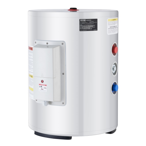 VEVOR 10 Gallon Electric Water Heater, Instant Hot Water Heater, 1.6Kw Tankless Water Heater w/ LED Display,Knob Control, IPX4 Waterproof Side