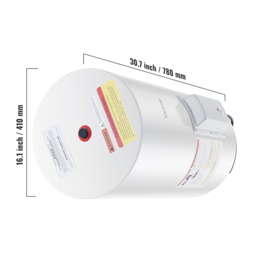 VEVOR Electric Water Heater, 18 Gallon Tank Instant Hot Water Heater, 1.6Kw Tankless Water Heater w/ LED Display,Knob Control, IPX4 Waterproof Side