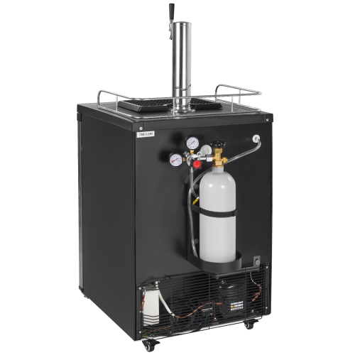 VEVOR 162L Beer Kegerator, Single Tap Draft Beer Dispenser, Full Size Keg Refrigerator With Shelf, CO2 Tank(No Gas), Drip Tray & Rail, 23°F- 82.4°F