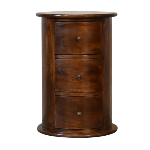 ARTISAN FURNITURE  Solid Wood 3 Drawer Chestnut Drum
