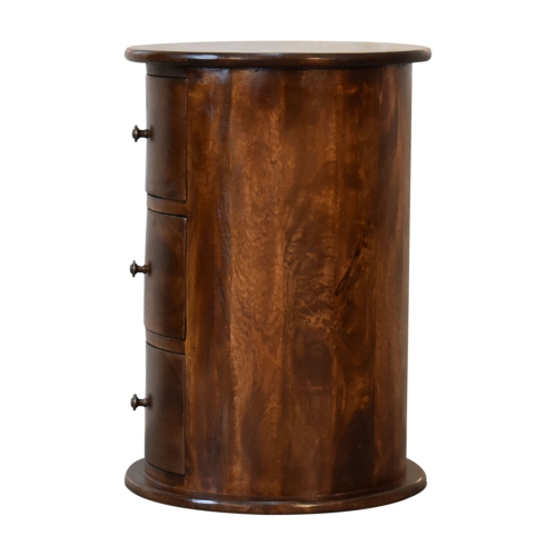 Artisan Furniture Solid Wood 3 Drawer Chestnut Drum