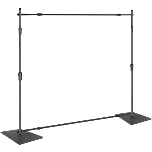 VEVOR 10ft x 10ft Pipe and Drape Kit, Heavy Duty Backdrop Stand with Carbon Steel Base, Adjustable Backdrop Support with 6 Clamps and A Carry Bag for