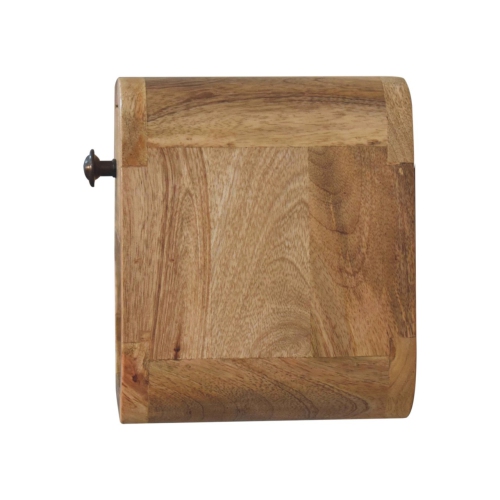 Artisan Furniture Solid Wood Extra Mini Curved Oak-ish Bedside with Open Slot