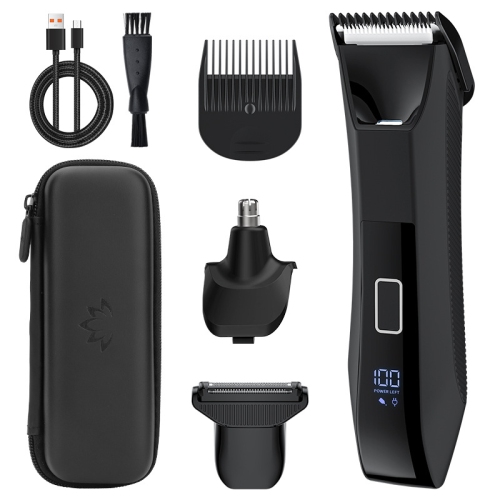 Men’s 3-in-1 Portable Hair Trimmer, Body Groomer with 3 Interchangeable Heads for Travel and Home