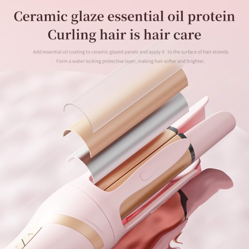 Automatic Curling Iron,Large Wave Electric Curling Iron,32mm Hair Straightener & Curler 2 in 1,Automatic Rotating Curler,for Women Hair Styling &