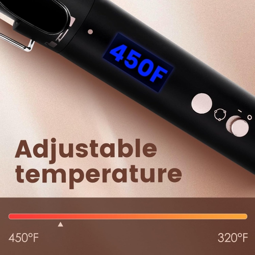 Ensemble de fer à friser 5 en 1 avec affichage de la température, ensemble de fer à friser avec 5 fers à friser en céramique, chauffage instantané,