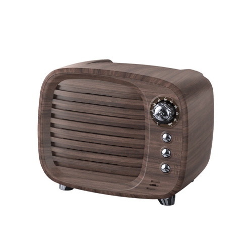 Haut-parleur radio FM Bluetooth rétro - Bluetooth 5,3, pile 2000&nbsp;mAh, temps de lecture 5 heures, design de boîte en bois de qualité supérieure -