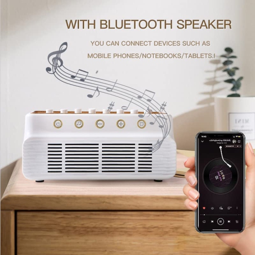 Retro white noise sleep sound, portable natural scene wireless Bluetooth speaker, adjust sleep simulation natural sleep aid speaker