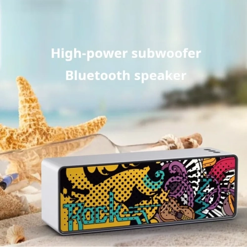 Bluetooth Speaker, Wireless Card Subwoofer, Portable Bluetooth Speaker 10w Bluetooth 5.3 2000mAh Subwoofer Multi-mode - Black