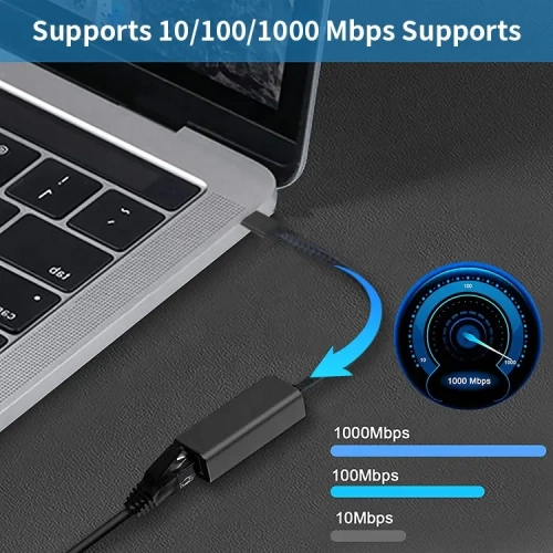 Port réseau externe filaire RJ45 USB 3,0 sans pilote pour téléphones mobiles et tablettes; Concentrateur de carte réseau Gigabit USB-UR002 USB 3,0