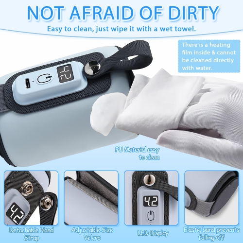 Chauffe-biberon, contenant chauffant pour lait bébé à 5 températures, chauffe-biberon USB portatif avec écran LED idéal pour la maison et les voyages