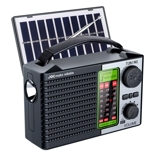 Radio solaire pleine bande + lampe de poche LED + haut-parleur Bluetooth Radio d'urgence
