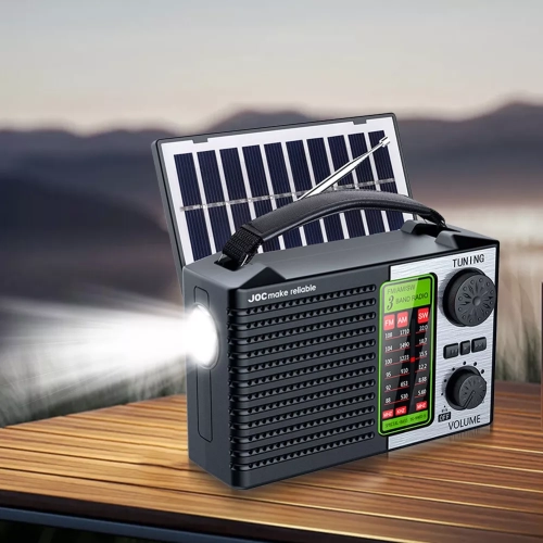 Radio solaire pleine bande + lampe de poche LED + haut-parleur Bluetooth Radio d'urgence