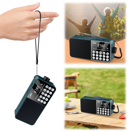 Digital key MP3 portable radio for the elderly, supports Bluetooth/TF card/U disk playback, FM frequency modulation, with emergency lighting function