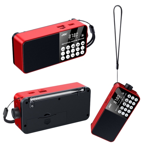 Digital key MP3 portable radio for the elderly, supports Bluetooth/TF card/U disk playback, FM frequency modulation, and has emergency lighting