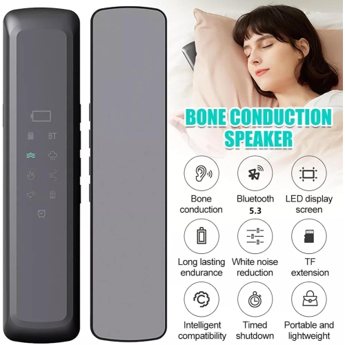 Portable intelligent bone conduction sleep 5.0 wireless Bluetooth-SMB-05 black screen + Bluetooth + TF card playback + built-in bone conduction black