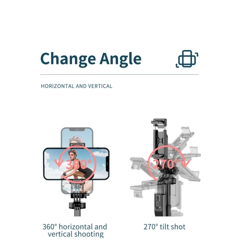 Bluetooth Selfie Stick L16 Live Anti-Shake Telescopic Tripod Bracket [Black Single Light Version] 1.53m Aluminum Alloy Shaft + Balance Handle + 1/4