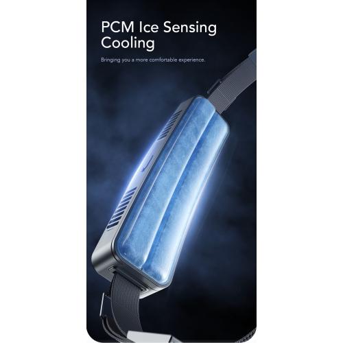 New ice waist fan outdoor sports portable cooling fan mini USB waist hanging fan waist rechargeable cooling fan 3 speeds suitable for outdoor sports