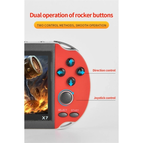 Dual joystick 8G handheld game console PSP game console 4.3-inch HD large screen x7 handheld game console portable handheld video game console HD-