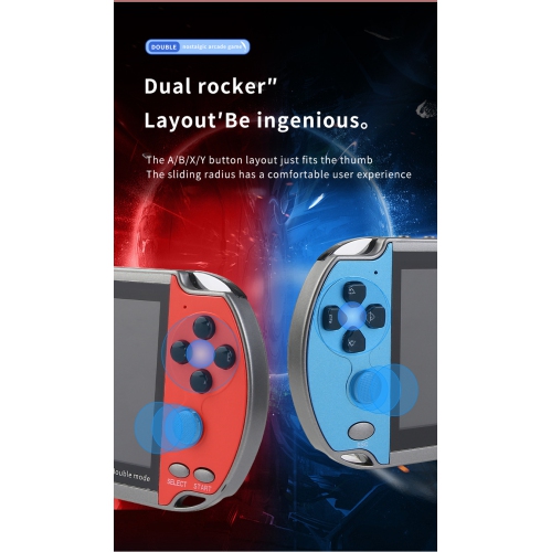 X7PLUS two-player game console 5.1-inch large screen HD handheld game console GBA arcade retro game console, classic arcade retro game console -
