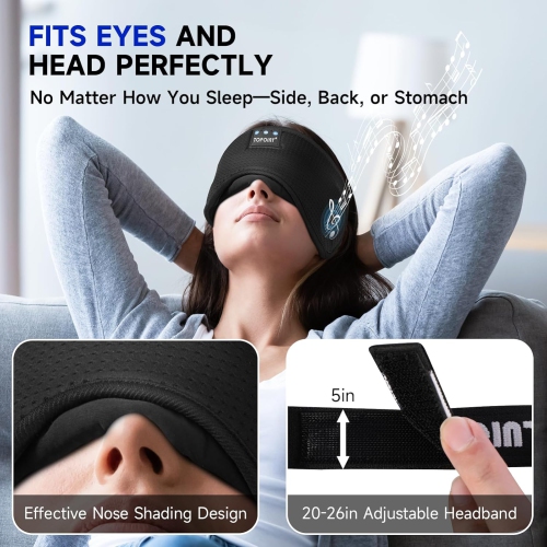 Bluetooth sleep headset eye mask bone conduction headset eye mask 3D stereo eye mask gift light luxury deep sleep men and women sleep - lotus color