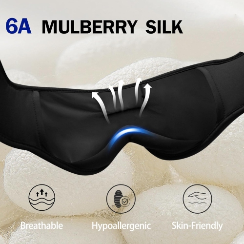 Bluetooth sleep headset eye mask bone conduction headset eye mask 3D stereo eye mask gift light luxury deep sleep men and women sleep - lotus color