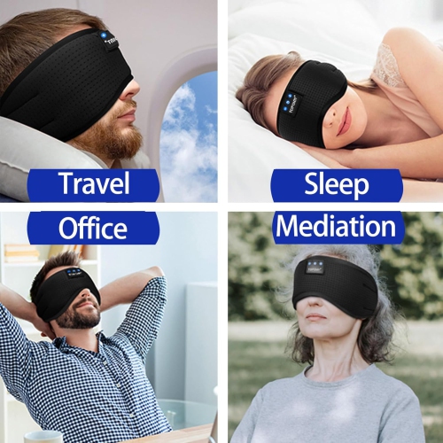 Bluetooth sleep headset eye mask bone conduction headset eye mask 3D stereo eye mask gift light luxury deep sleep men and women sleep - lotus color