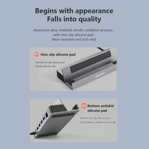 Console de jeu de type C Station d'accueil Stean Deck/ROG/Switch Station d'accueil portative convertisseur 6-en-1 ROG/Steam Deck Base - Convient à la