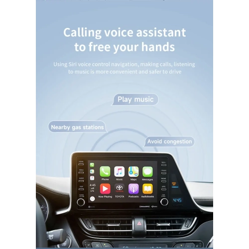 2 in 1 Wireless Network Card Wired to Wireless Carplay Adapter for Apple Carplay Android Car Wireless Adapter - Glossy