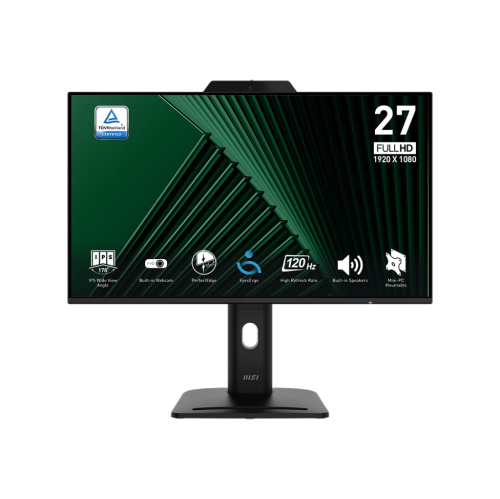 MSI 27" Conferencing Monitor, IPS, 1920 x 1080, 120Hz, Built-in Webcam and Speaker, Height Adjustable (PRO MP272PMG)