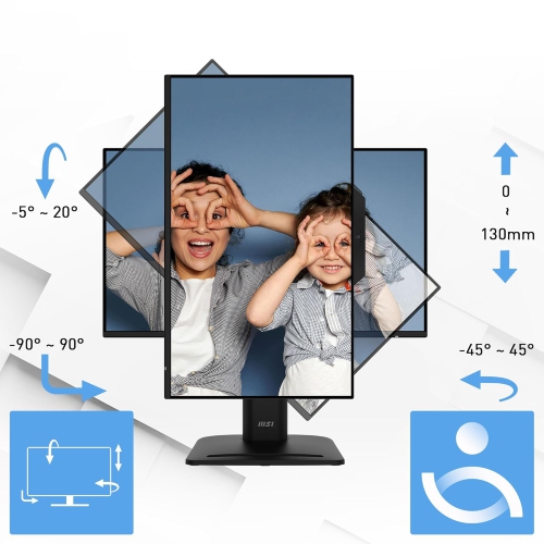 MSI 24" Conferencing Monitor, IPS, 1920 x 1080, 120Hz, Built-in Webcam and Speaker, Height Adjustable (PRO MP242PMG)