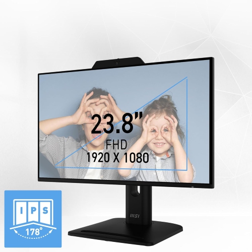 MSI 24" Conferencing Monitor, IPS, 1920 x 1080, 120Hz, Built-in Webcam and Speaker, Height Adjustable (PRO MP242PMG)