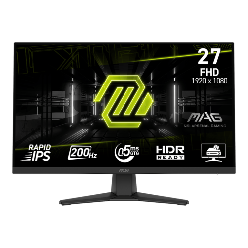 MSI 27" 1920 x 1080 200Hz 0.5ms (GTG) Rapid IPS Monitor Tilt adjustable (MAG 272F)