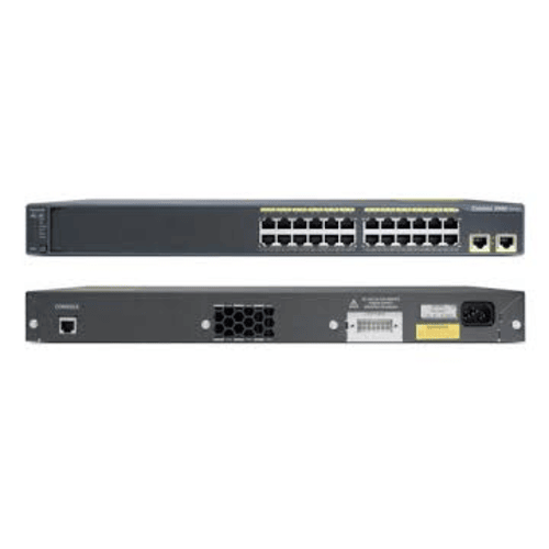 Open Box Cisco WS-C2960-24TT-L Network switch Network switch with rackmount kit and power cord
