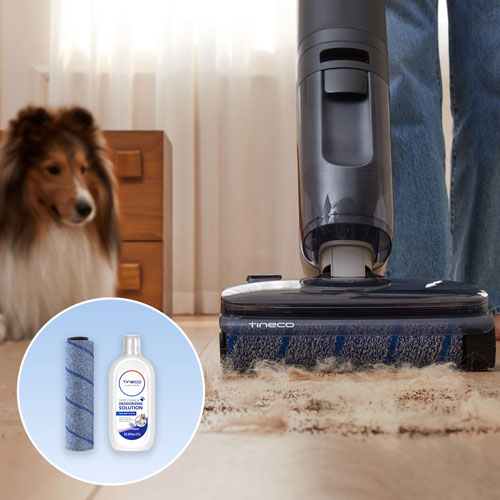 Tineco GO HammerHead Aspirateur Laveur de Plancher Dur Sans Fil Direction Pivotante Grand Angle Autonettoyage
